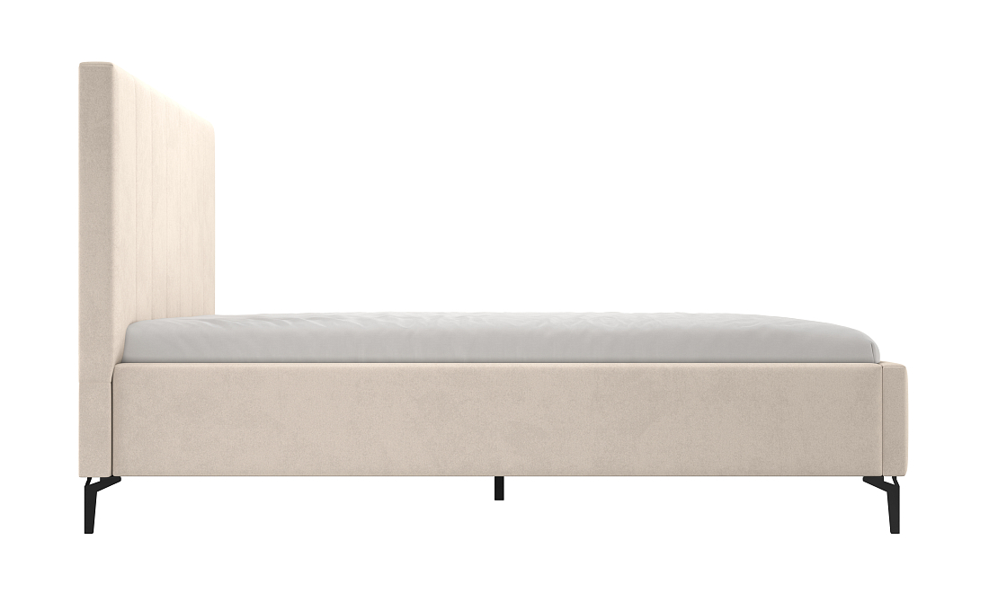 Кровать Брэнда (ш.1400) микровелюр Китон 702 слоновая кость